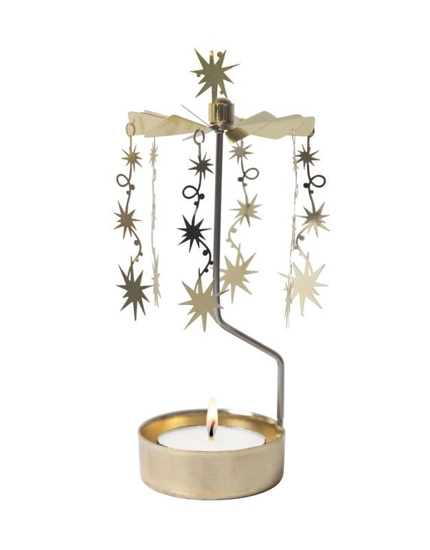 Gold Winter City Rotary Candleholder