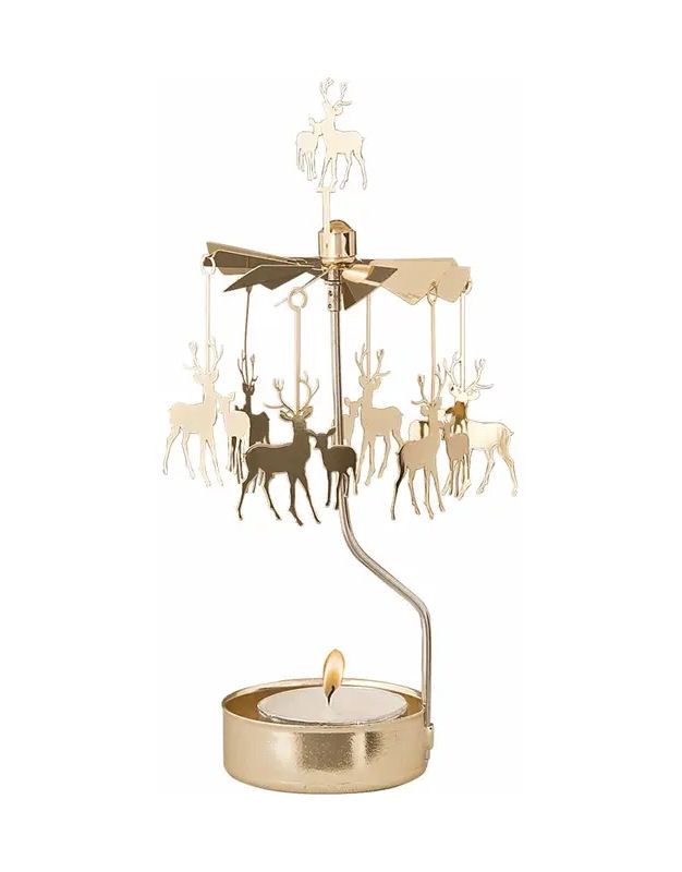 Gold Deer Rotary Candleholder