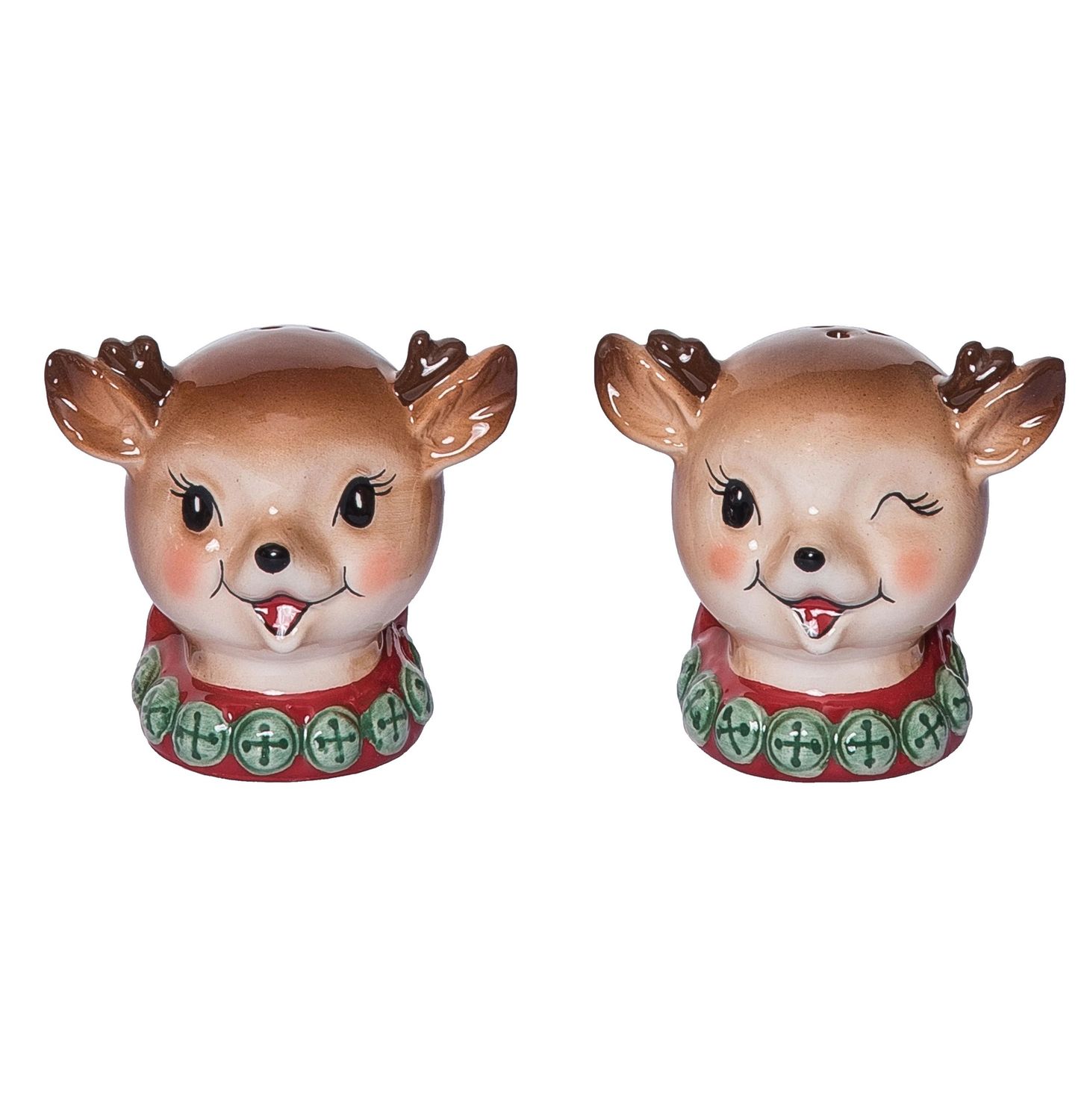 Vintage Reindeer Salt And Pepper Shaker Set