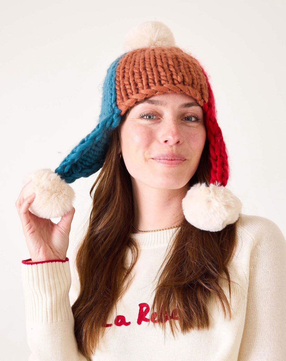 Rainbow Stripe Gigi Beanie With Flaps