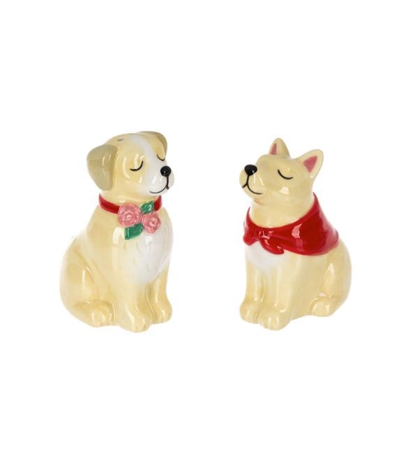 Dog Couple Salt And Pepper Shaker Set