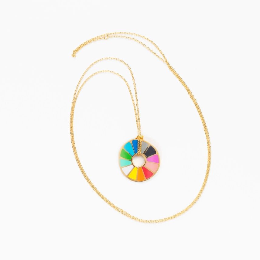 Color Wheel Pendant Necklace