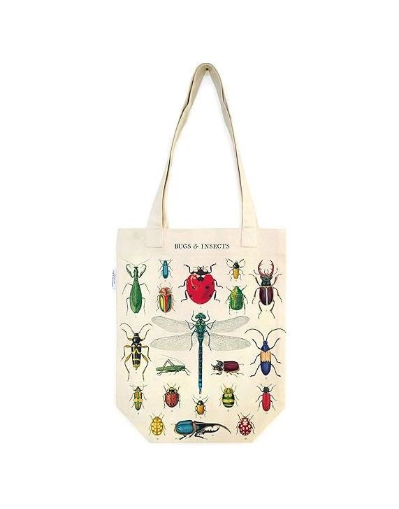 Bug And Insects Vintage Cotton Tote Bag