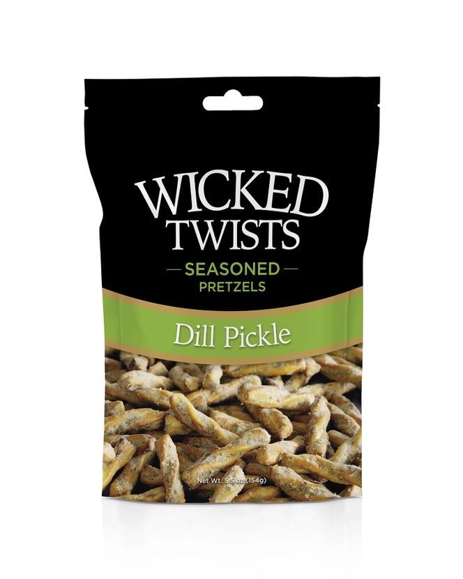 Wicked Twists Dill Pickle Seasoned Pretzels
