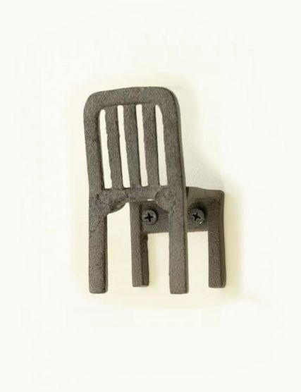 Cast Iron Chair Coat Hook, Color: Lattice