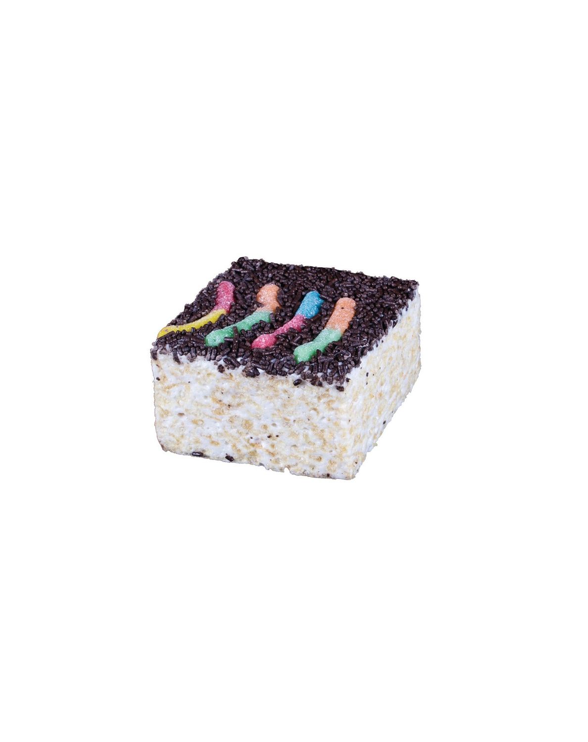Worms In Dirt Marshmallow Rice Crispy Cake