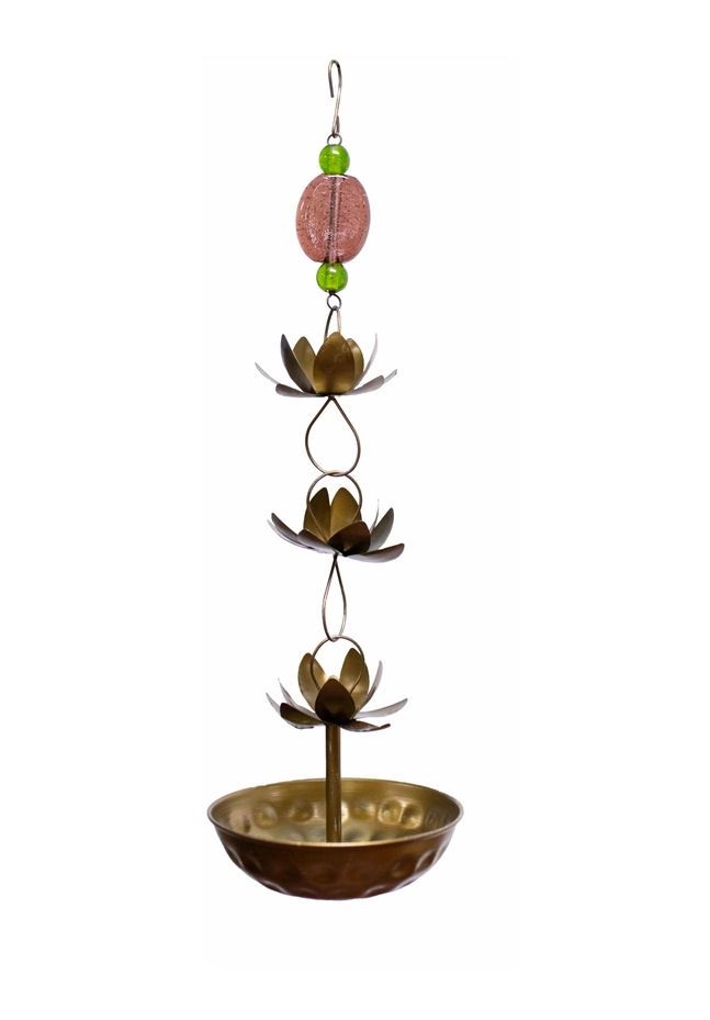 The Three Lotus With Bowl And Beads