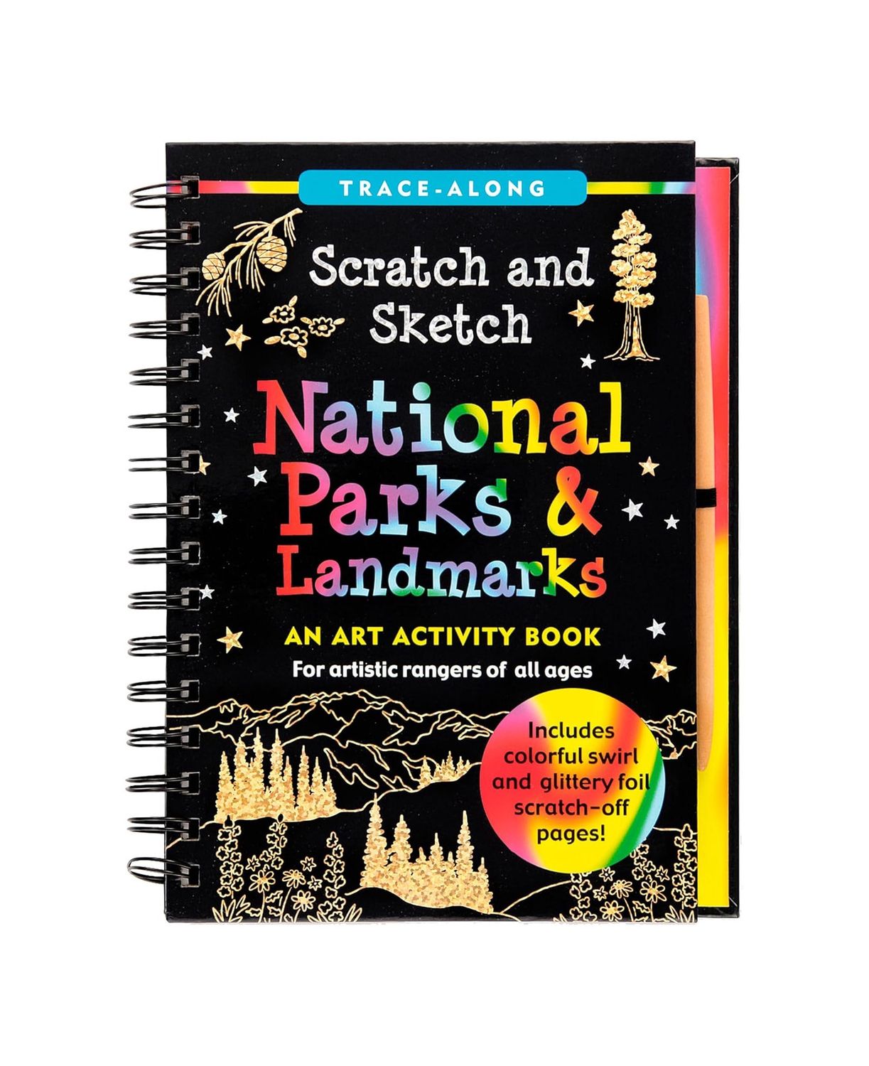 Scratch And Sketch National Park Hardcover Spiral Book