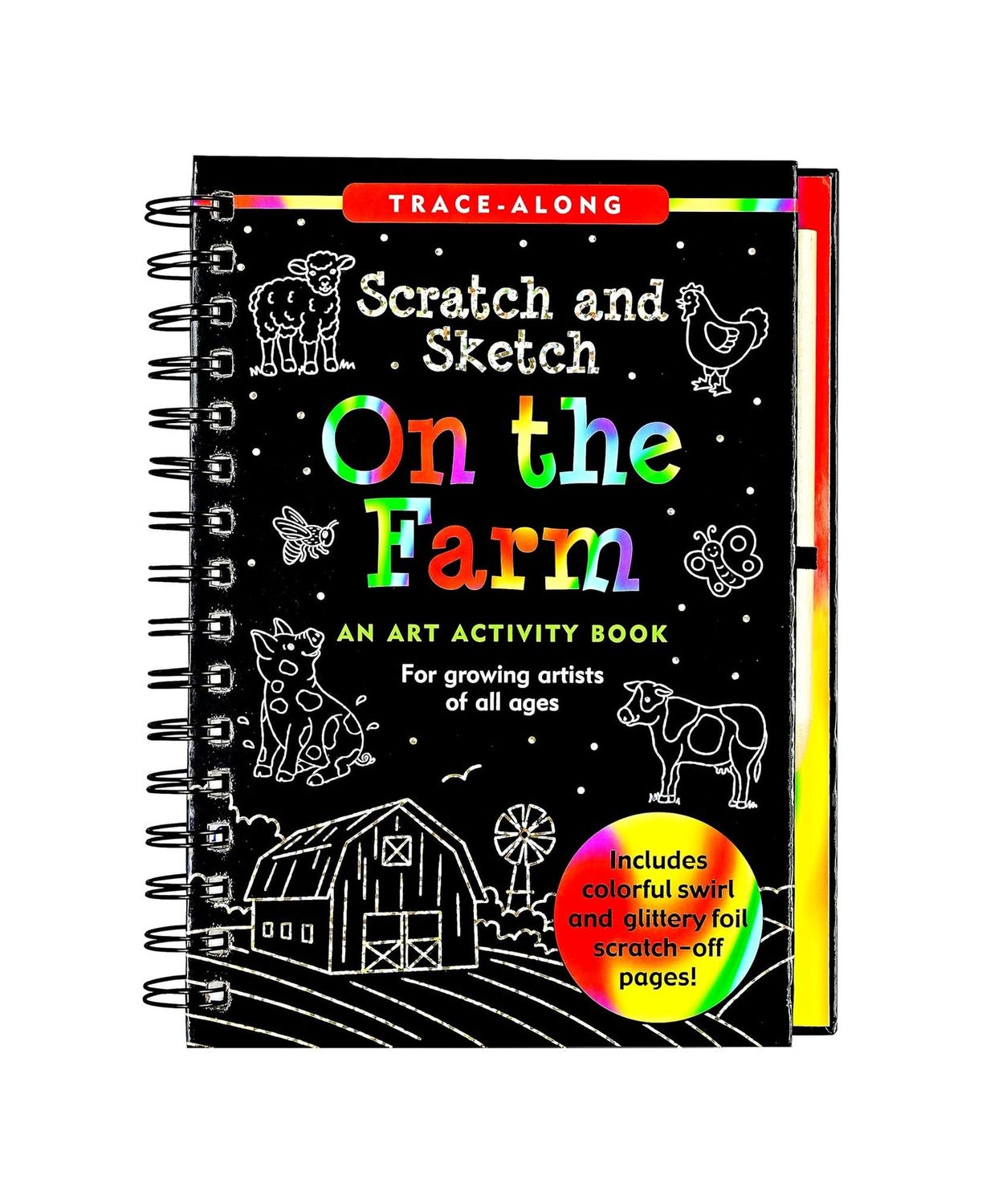 Scratch And Sketch On The Farm Hardcover Spiral Book