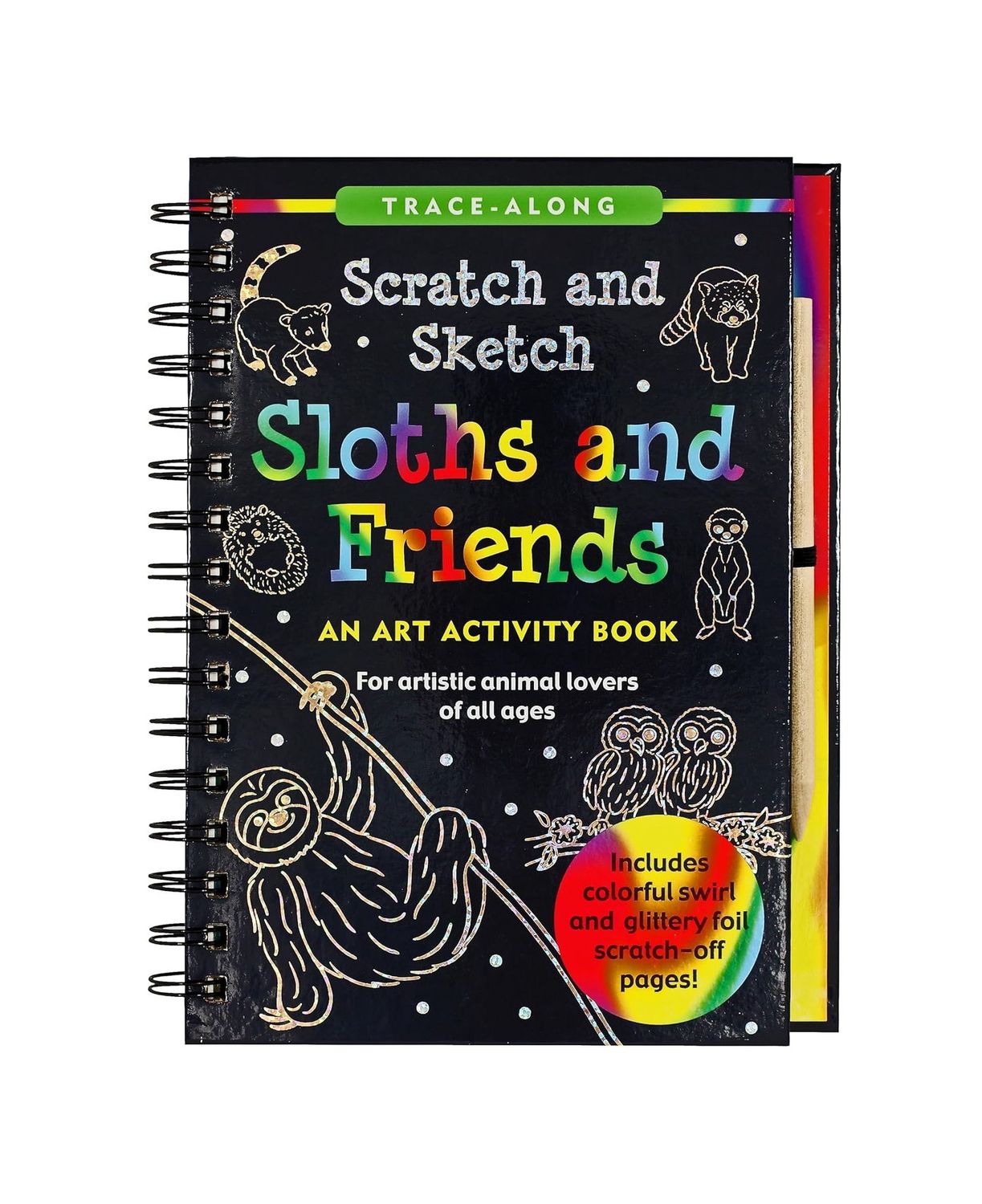 Scratch And Sketch Sloths And Friends Hardcover Spiral Book