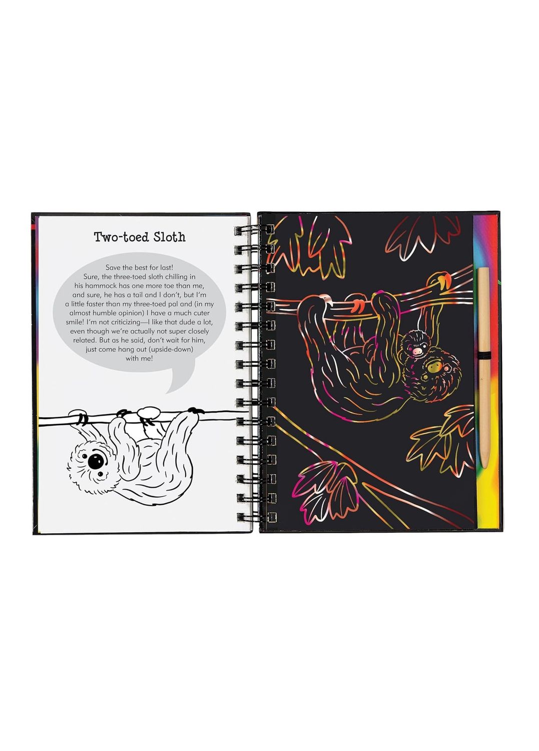 Scratch And Sketch Sloths And Friends Hardcover Spiral Book