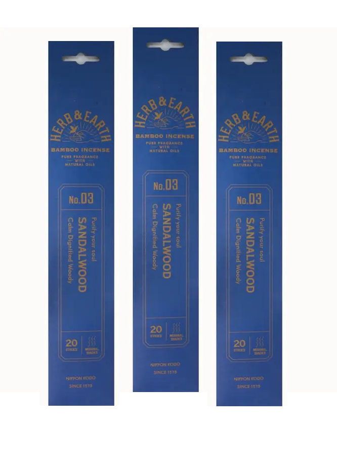 Herb And Earth Sandalwood Incense 20 Pack