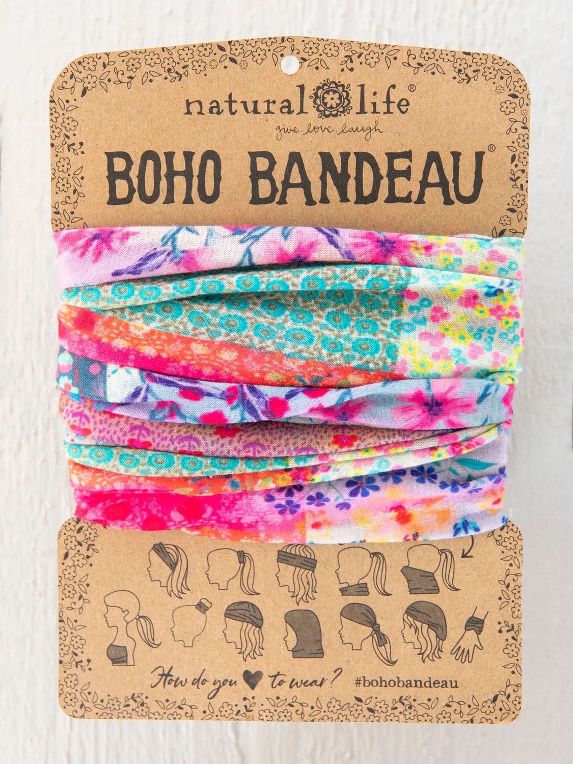 Pink Watercolor Boho Bandeau