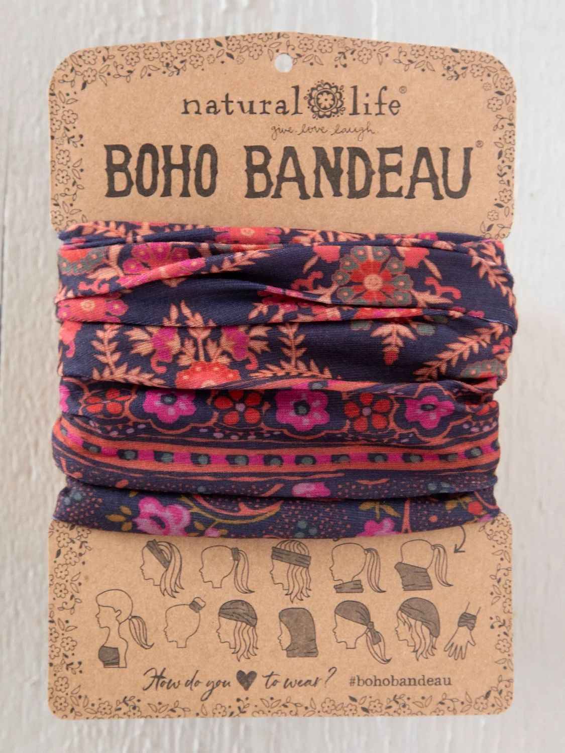 Indigo Willow Medallion Boho Bandeau