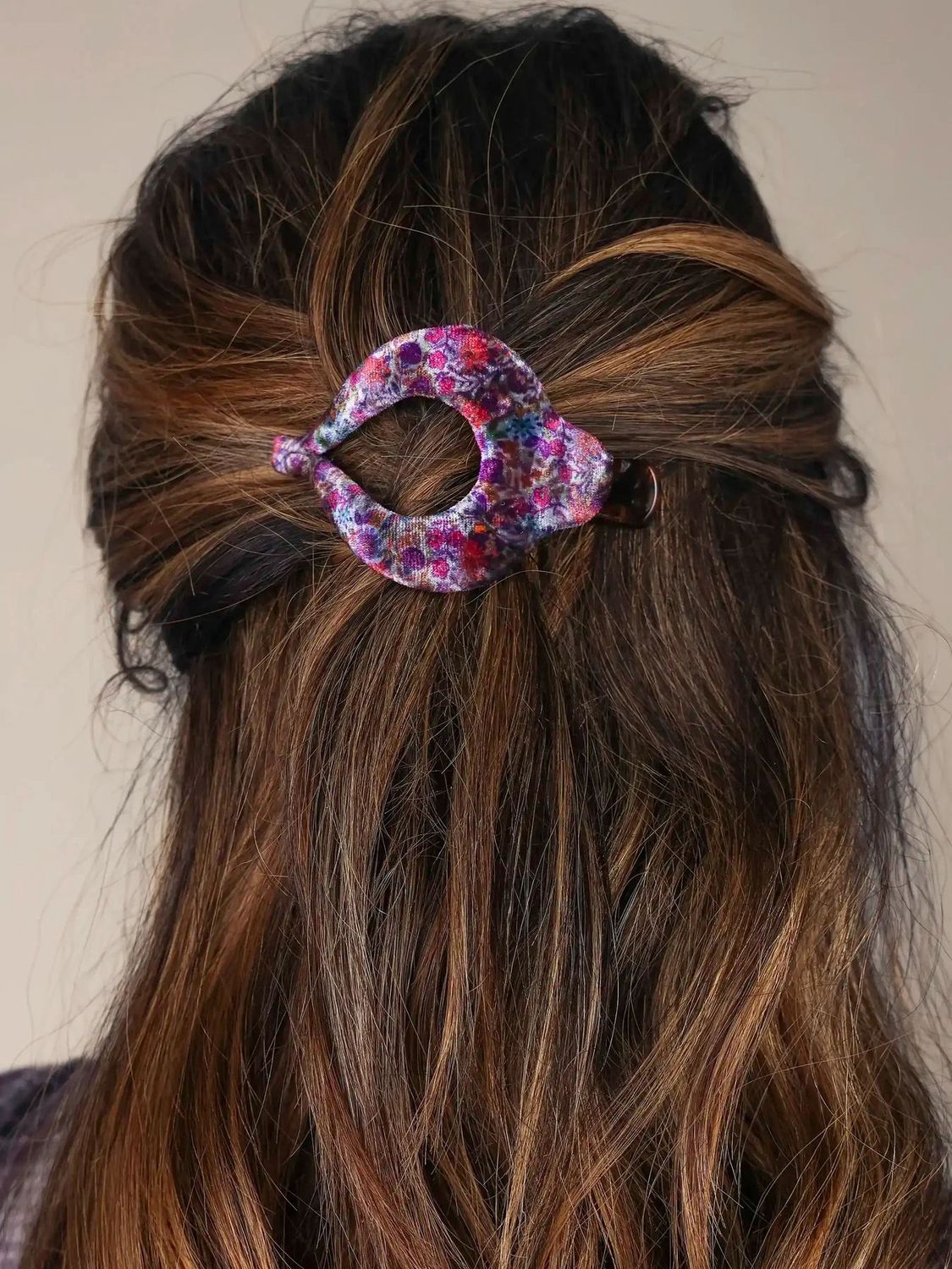 Dark Purple Velvet Boho Clip