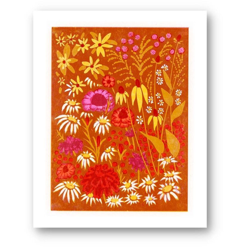 Marigolds And Rudbeckia 8x10 Print