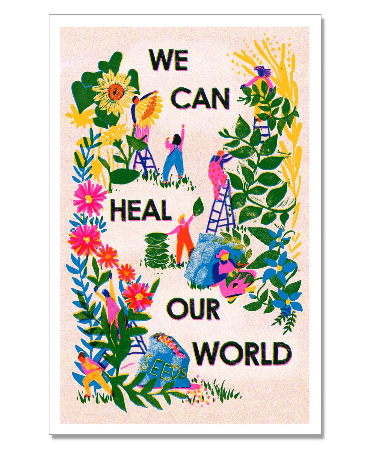 We Can Heal Our World Flower 6x9 Print