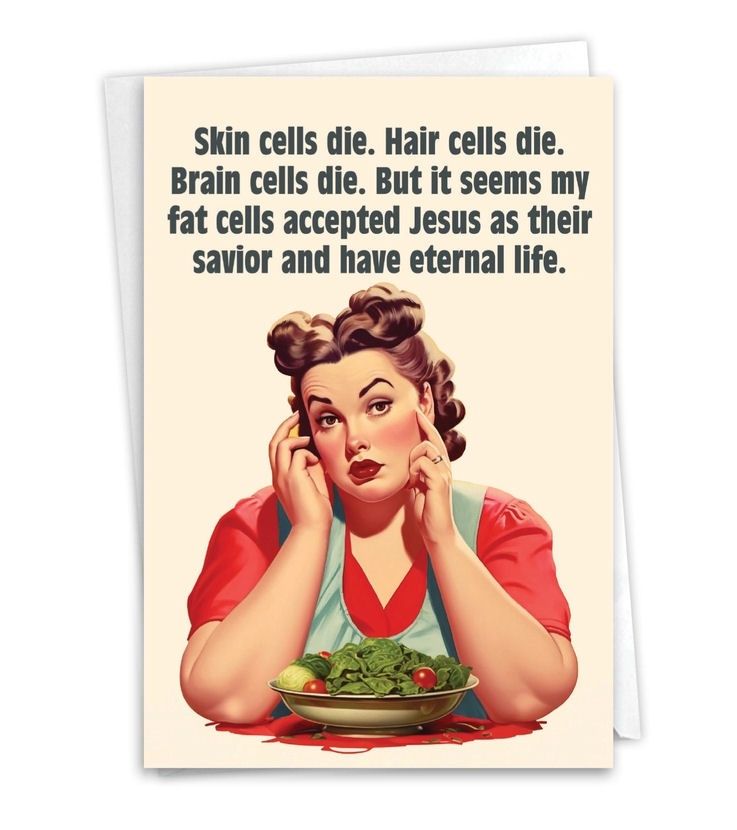 Skin Cells Die Birthday Card
