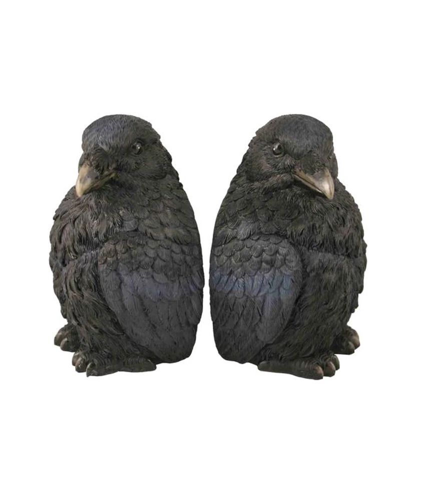 Corvus Crow Bookend Set