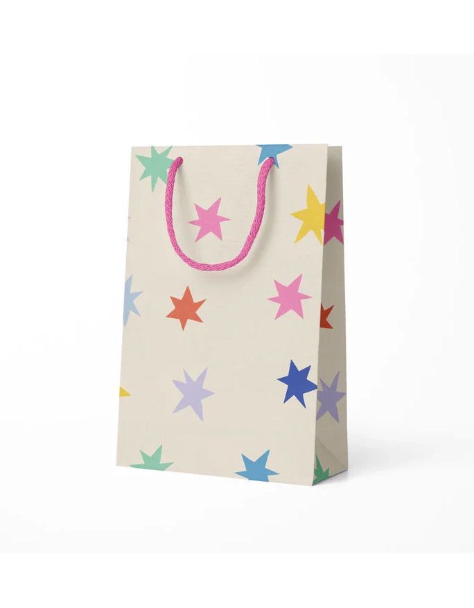 Colorful Multi Stars Small Gift Bag