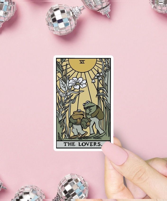 Frog And Toad Lovers Tarot Sticker