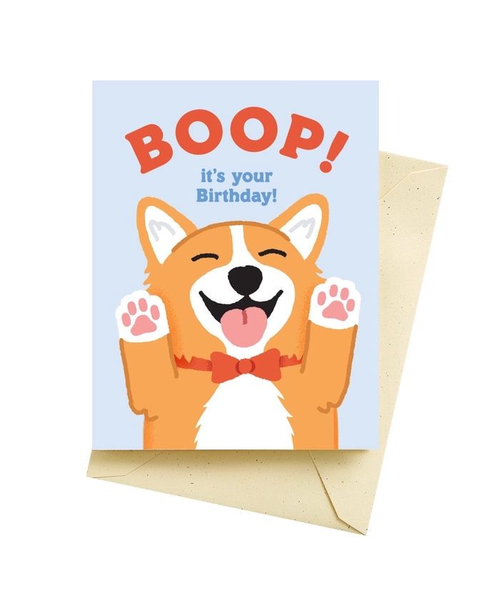 Boop! It’s Your Birthday Corgi Card