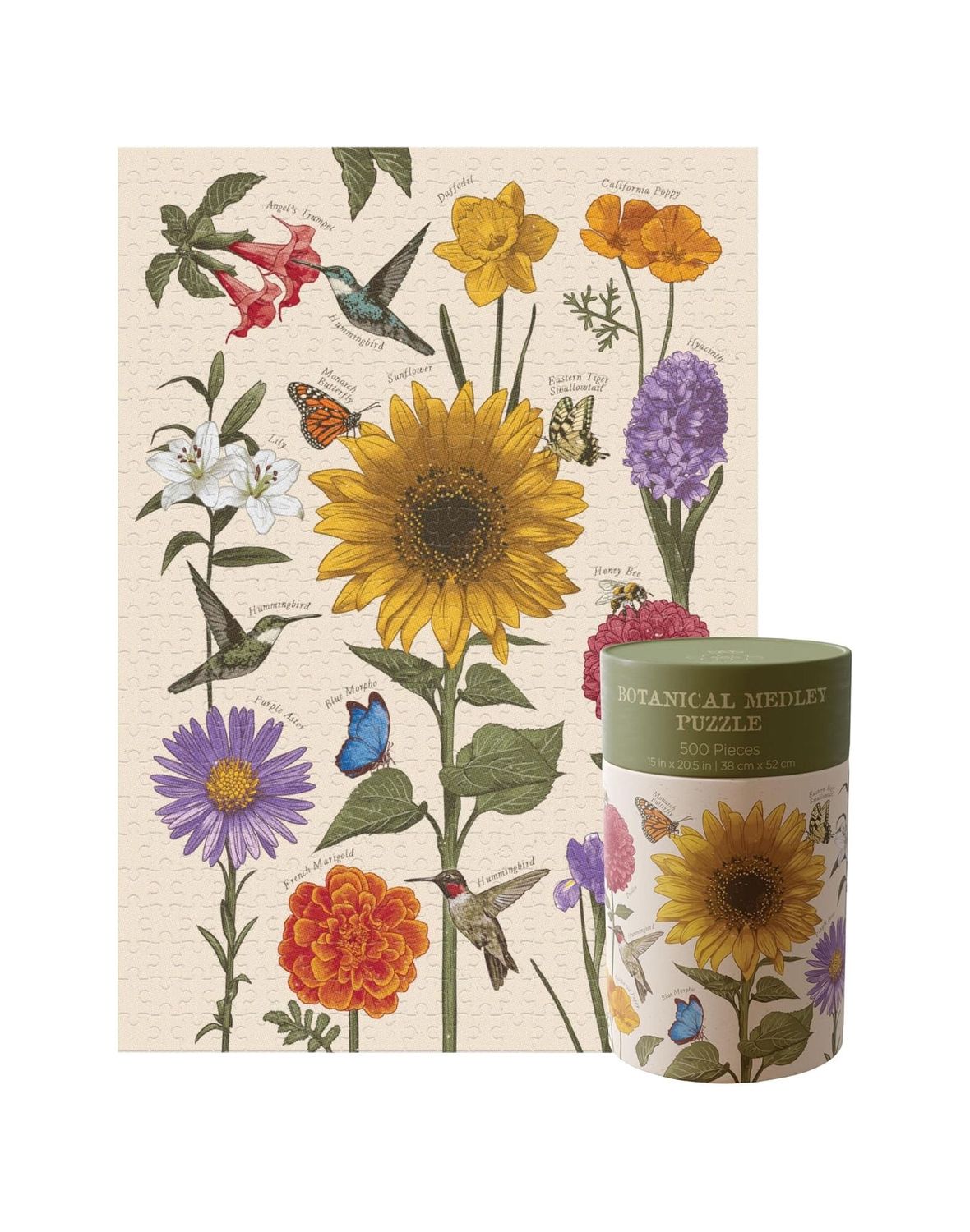 Botanical Medley Flower 500 Piece Puzzle