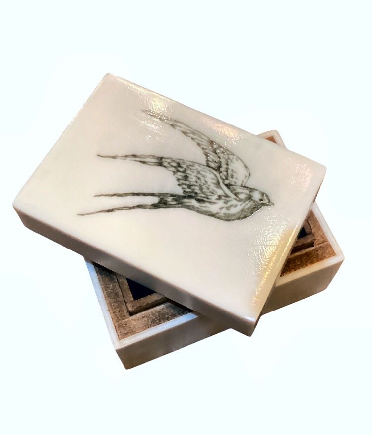 Bird Sparrow Resin Box