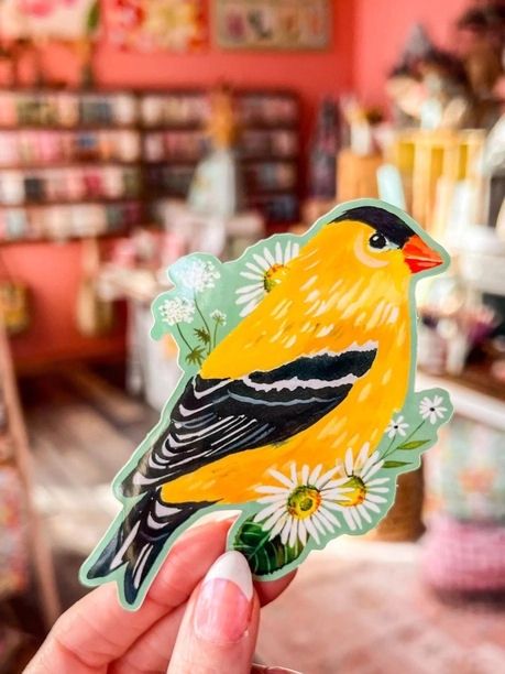 Glossy Goldfinch Sticker
