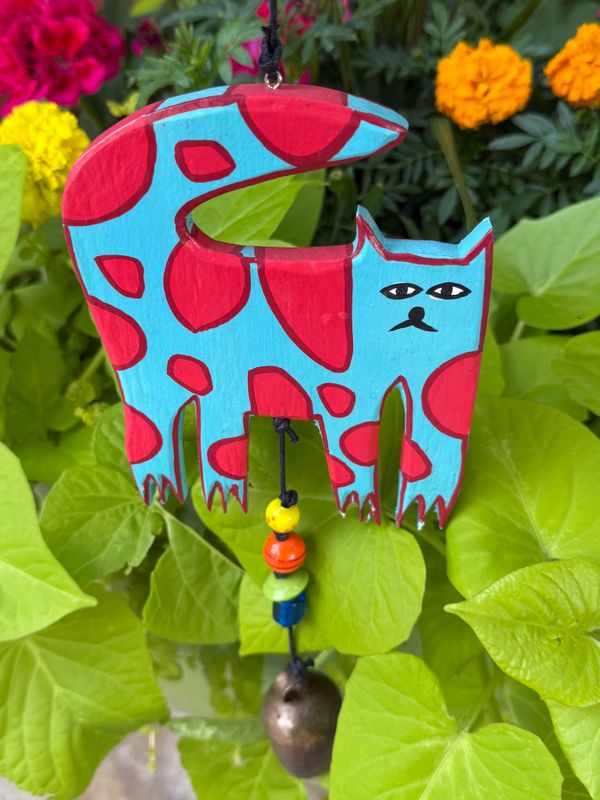 Driftwood, Glass And Painted Wood Chimes