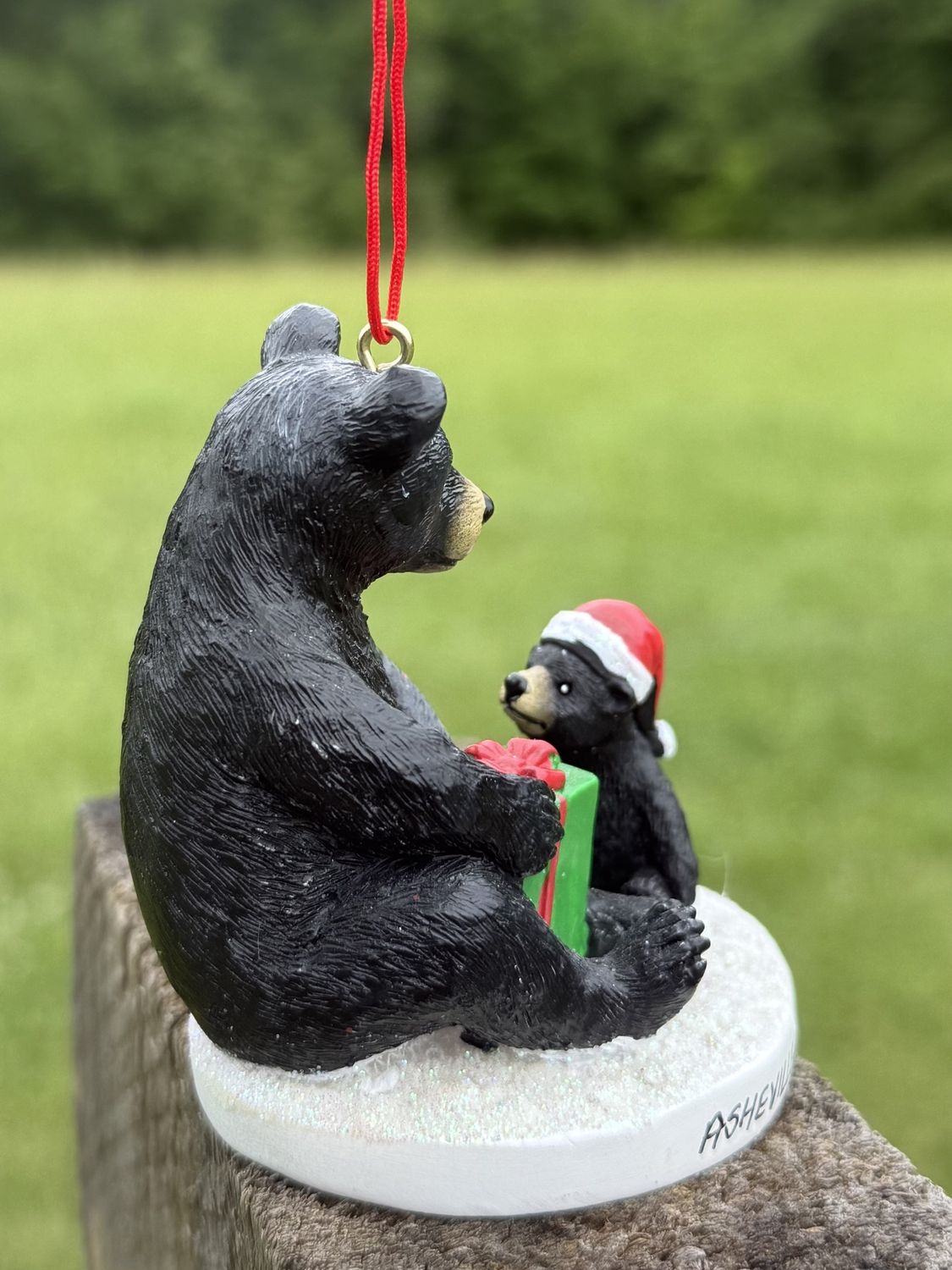 Black Bear And Baby Open Gifts Asheville Ornament