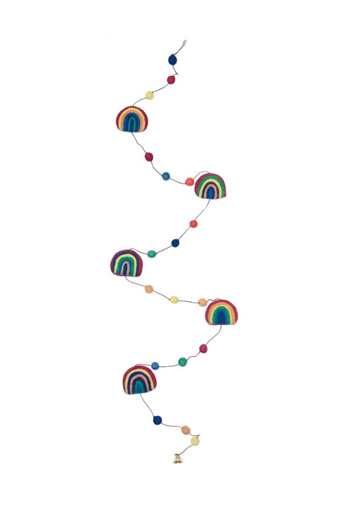 Red Rainbow Felt Garland