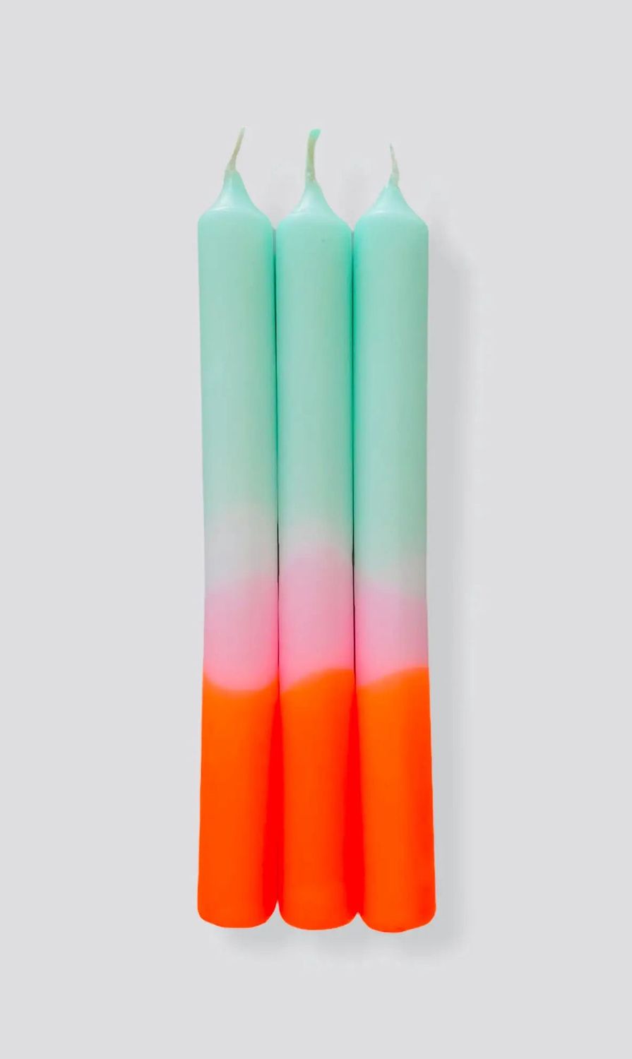 Dip Dye Neon Spring Sorbet Taper Candles