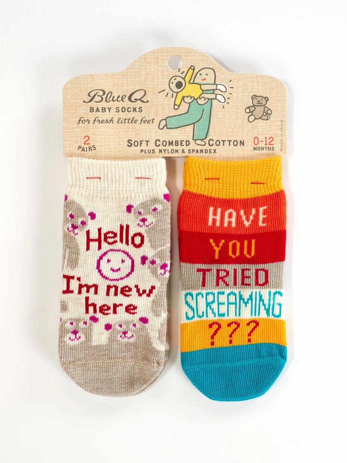 Hello, I'm New Here And Have You Tried Screaming? Baby Socks