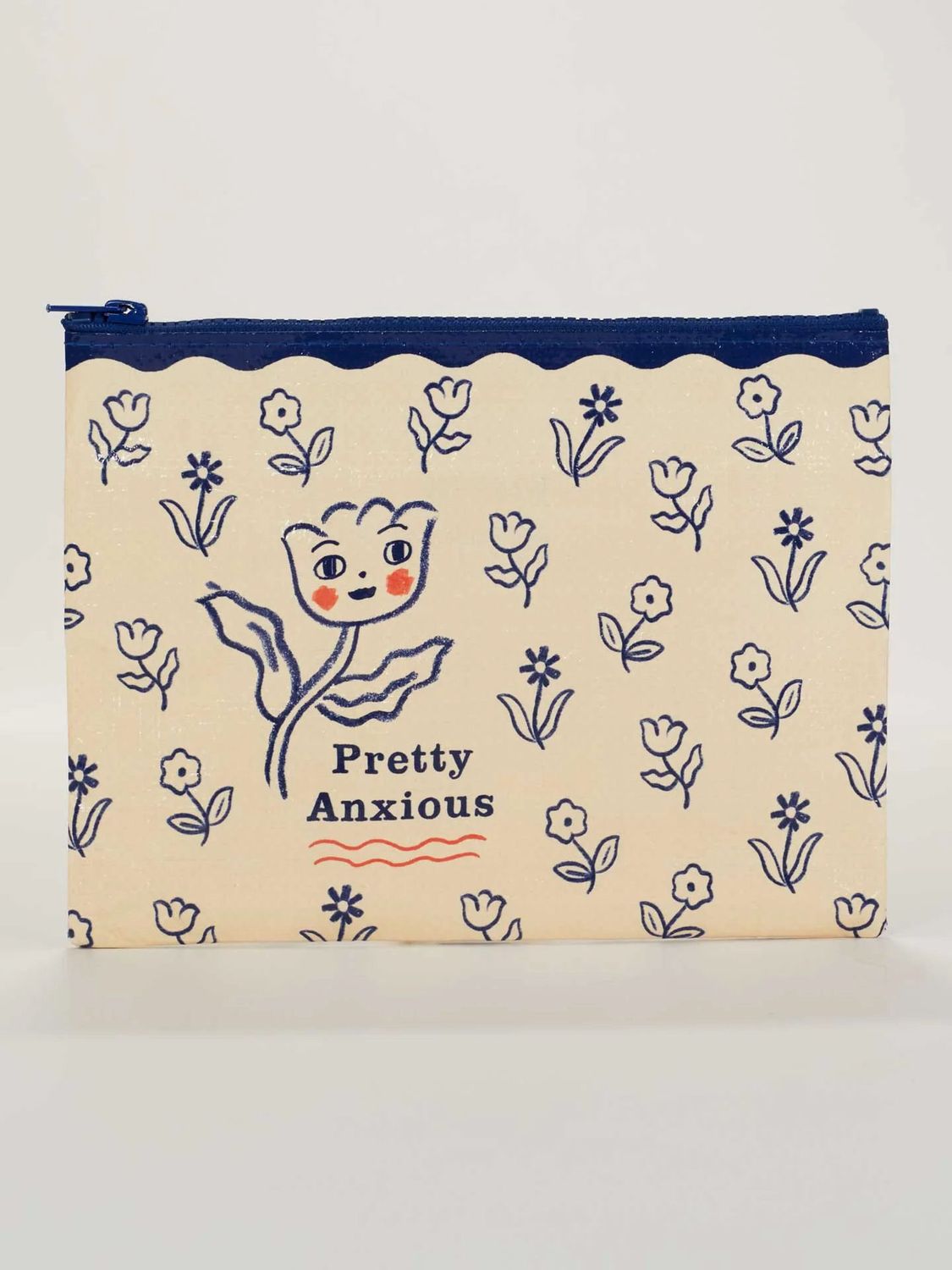 Pretty Anxious Flower Zipper Pouch