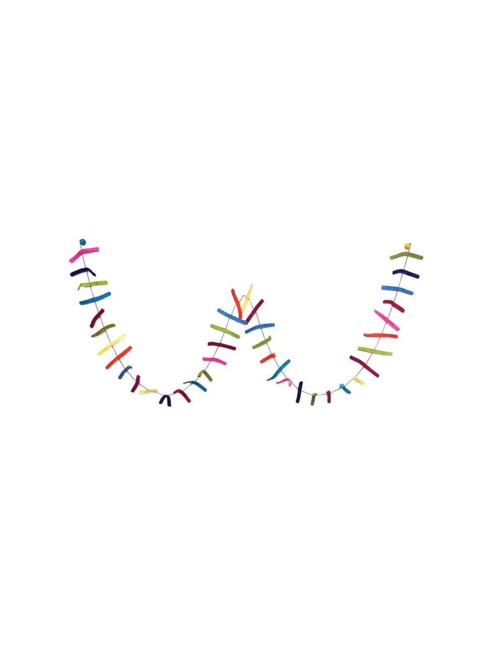 Multicolor Stripe Felt Garland