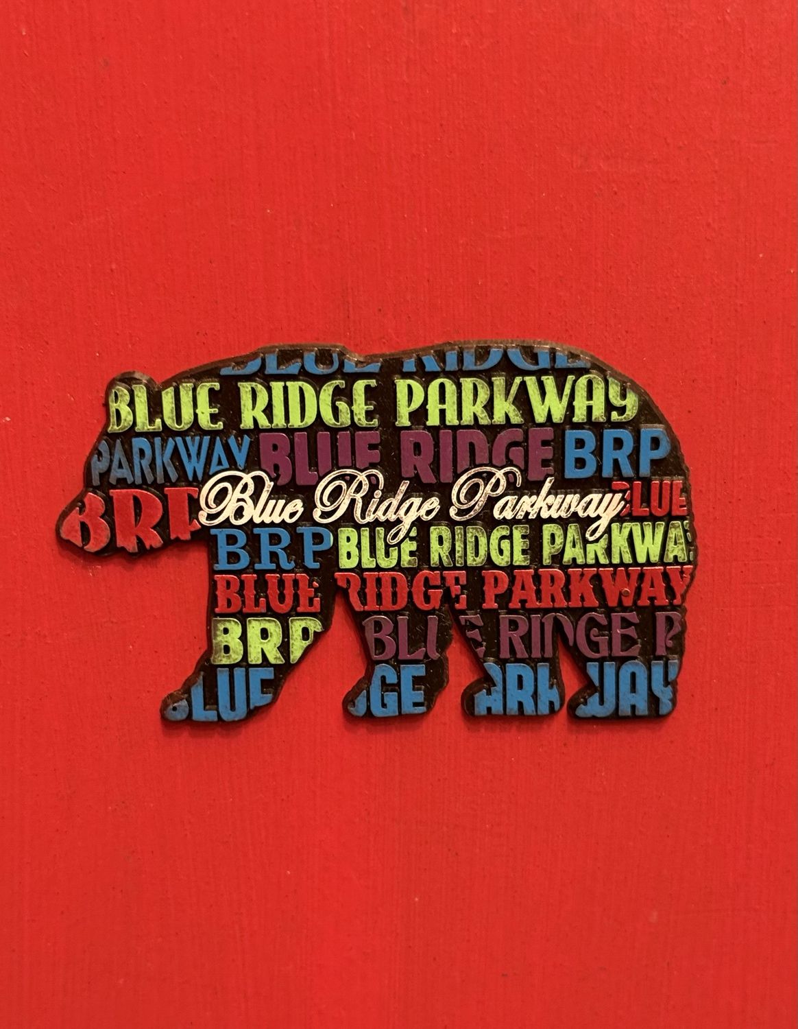 Blue Ridge Parkway Rubber Bear Magnet