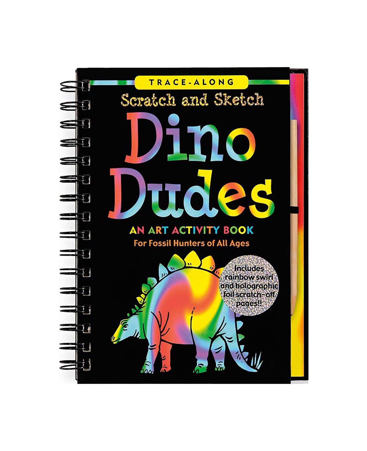 Scratch And Sketch Dino Dudes Hardcover Spiral Book