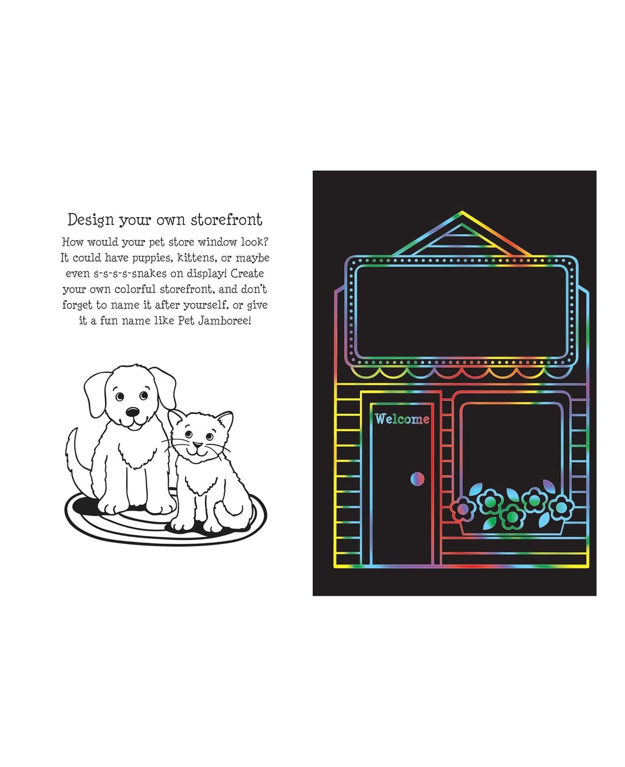 Scratch And Sketch Pet Shop Hardcover Spiral Book
