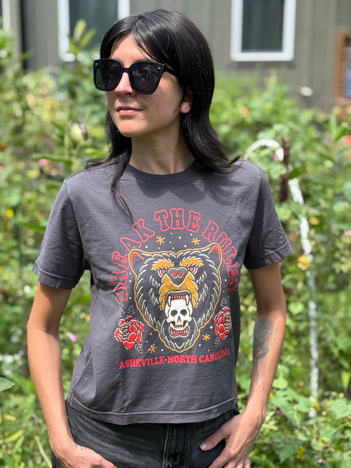 Break The Rules Asheville North Carolina Crop Top Shirt