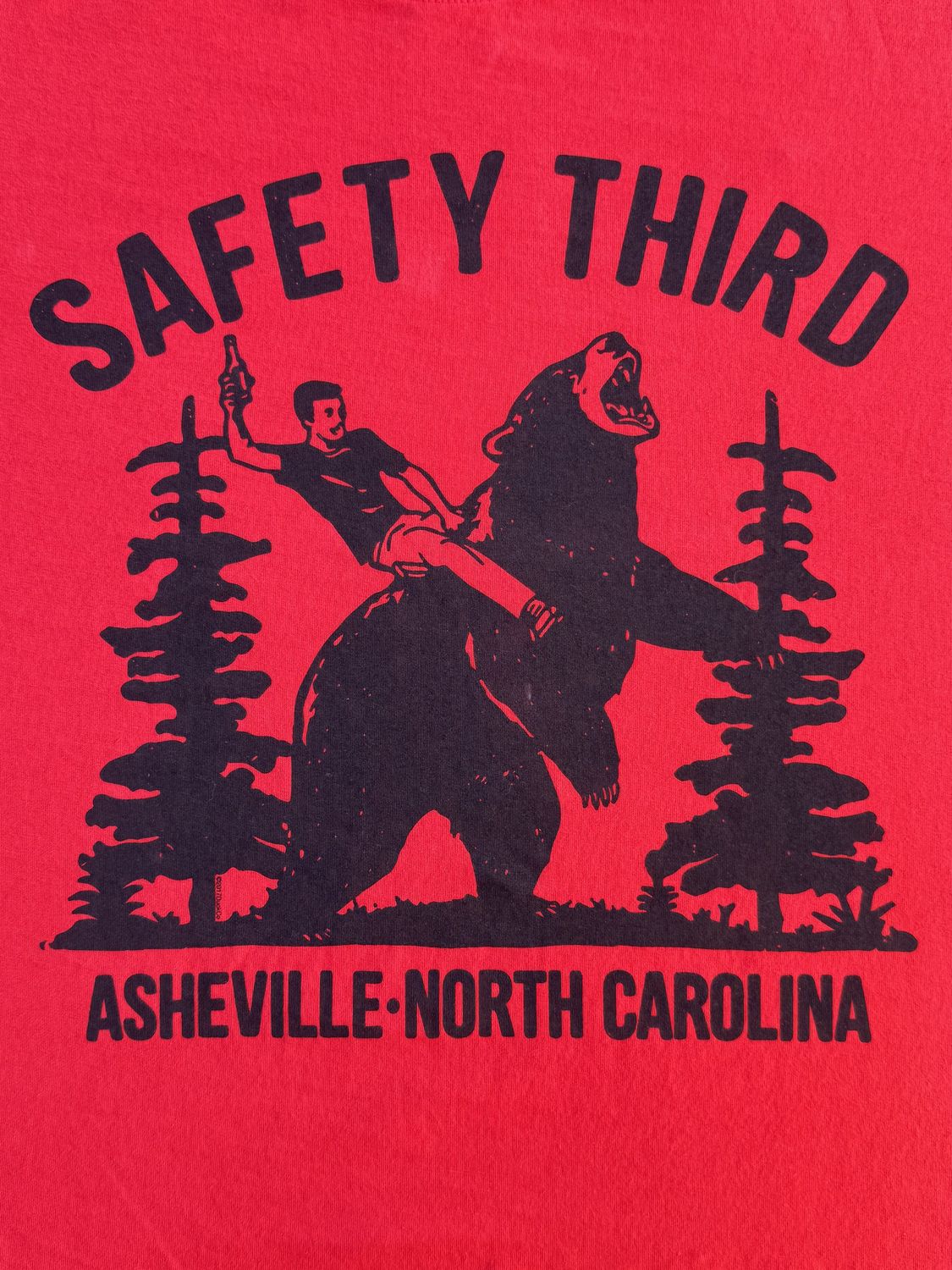 Safety Third Asheville, North Carolina Red T-Shirt