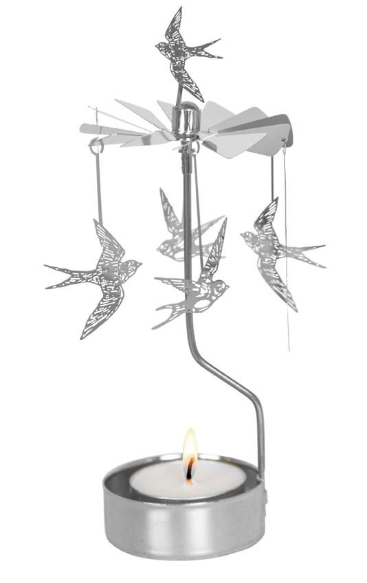 Silver Swallow Rotary Candleholder