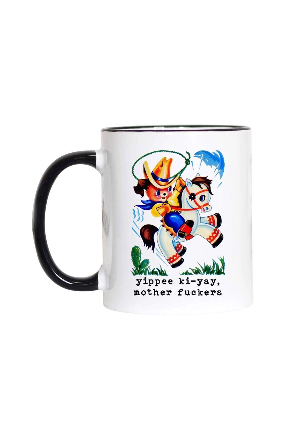 Yippee Ki-Yay Mother Fuckers Black Handle Mug
