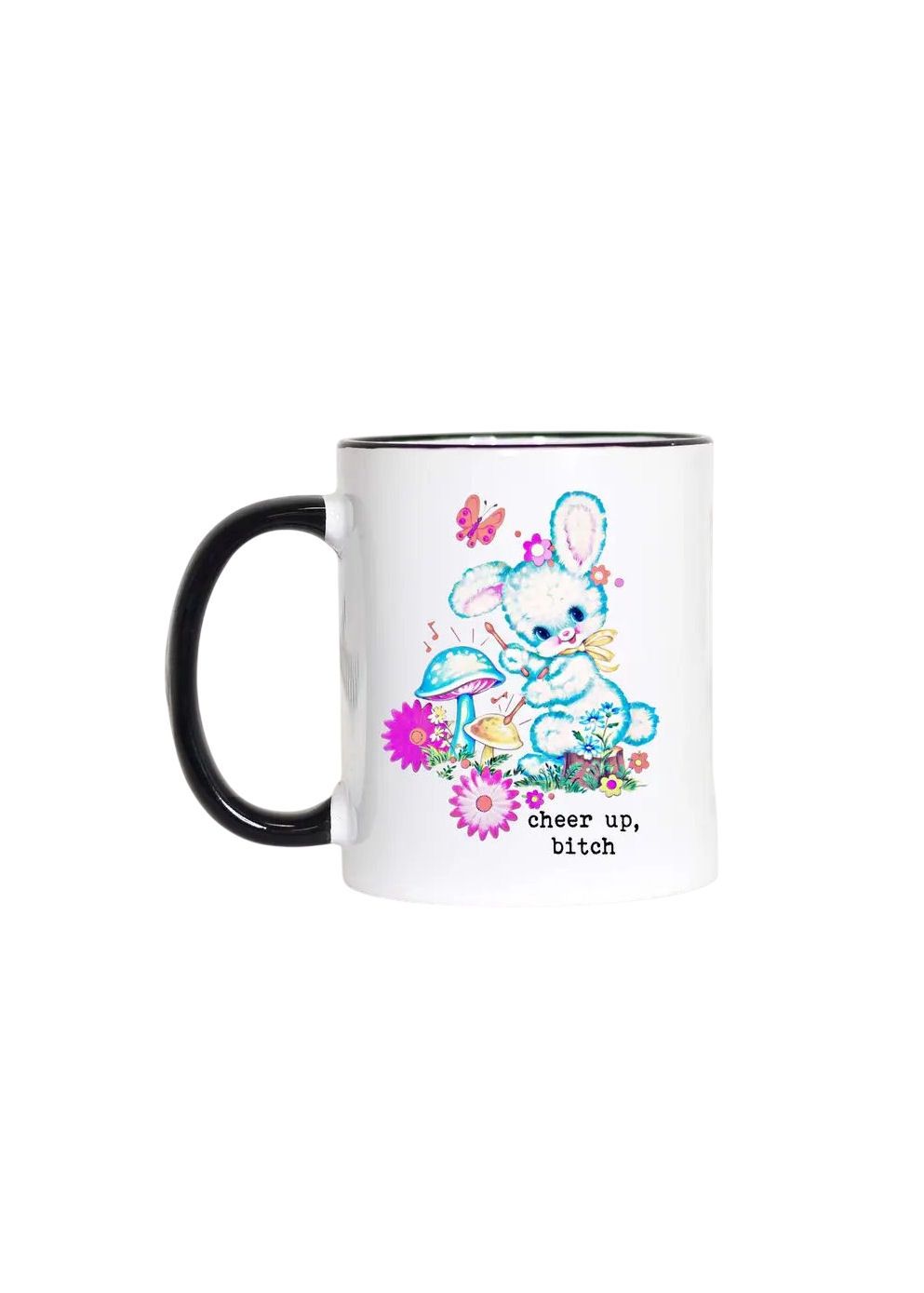 Cheer Up, Bitch Black Handle Mug