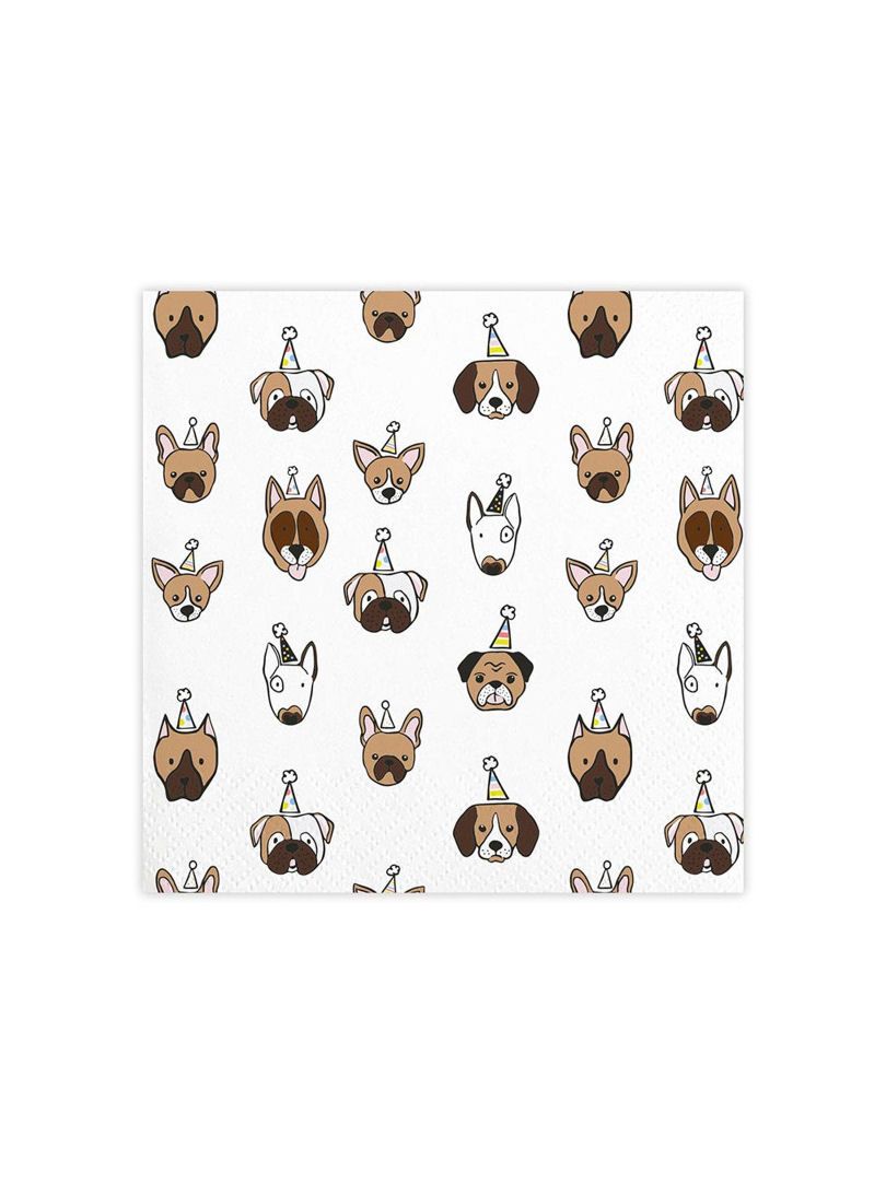 Dog Pattern Beverage Napkins