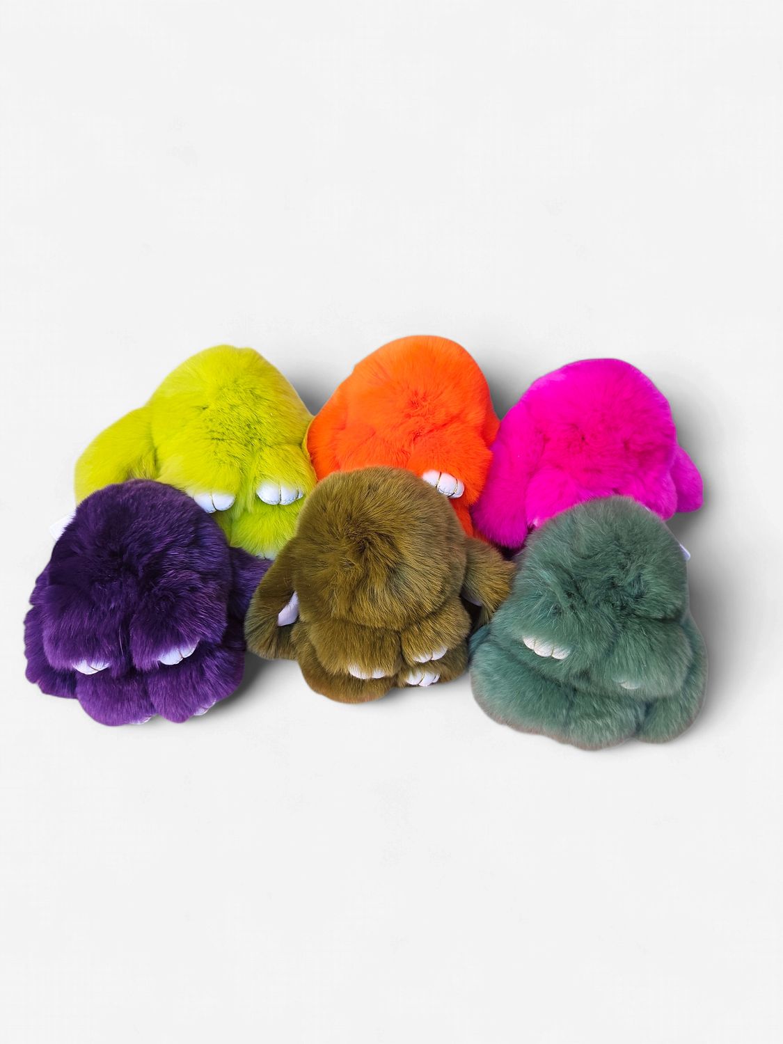 Small Furry Bunny Keychain