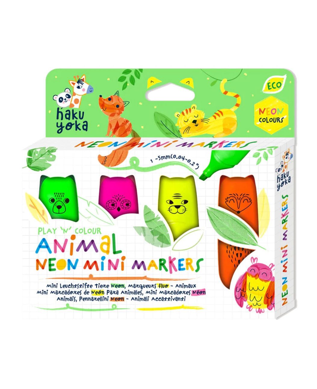 Animal Neon Mini Markers