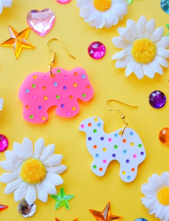 Circus Animal Cookie Acrylic Earrings