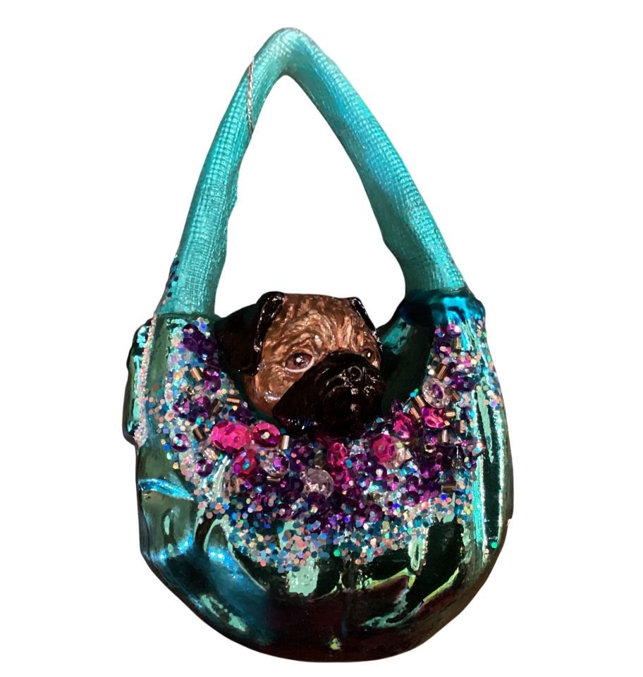 Dog In A Purse Ornament, Color: Pug