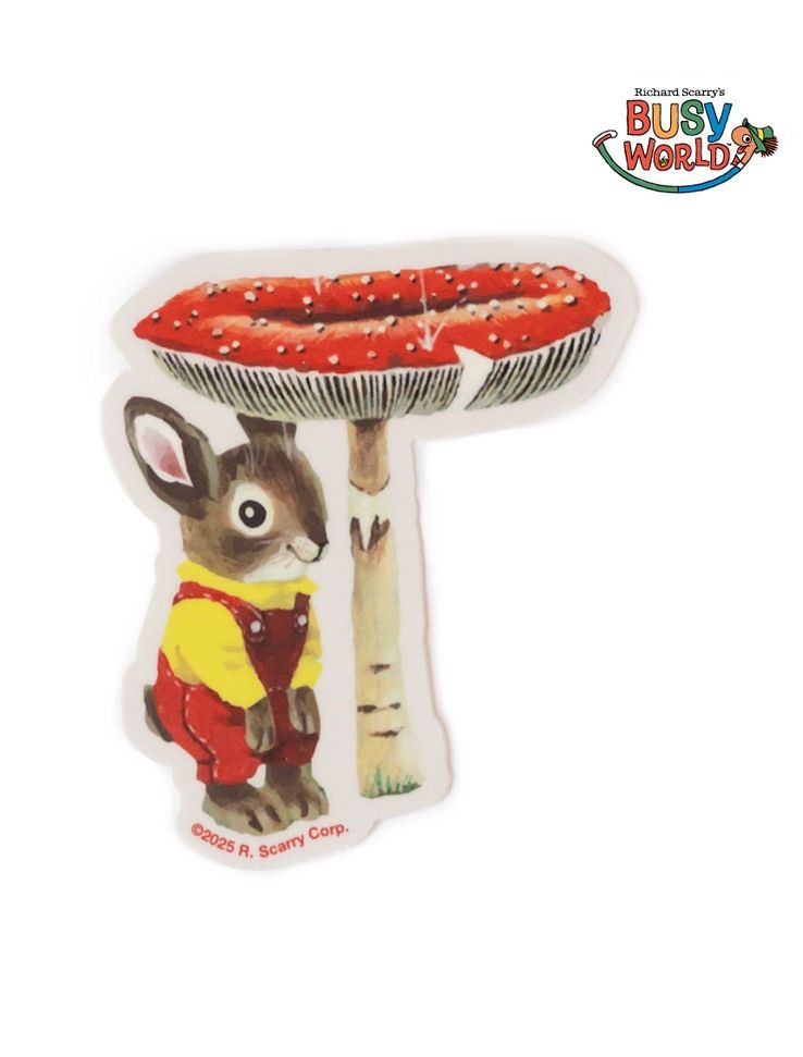 Richard Scarry's Nicholas Bunny Mushroom Sticker